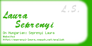 laura seprenyi business card